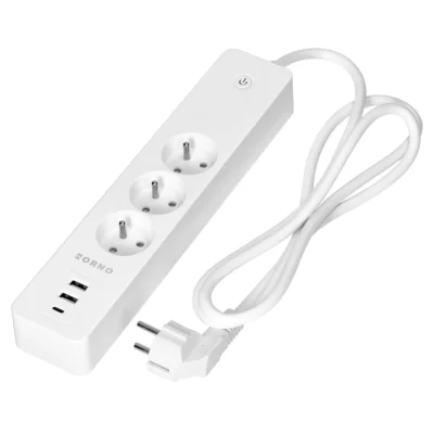 Prelungitor inteligent ORNO OR-SH-17520/W, 3 prize + 2 USB + 1 USB-C, 1,8 m