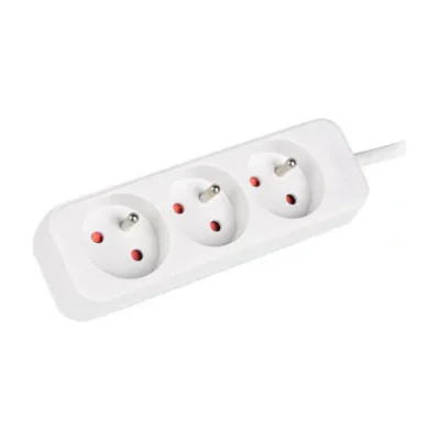 Prelungitor Lanberg 3 prize, cablu cupru 3 metri, 2500W, alb
