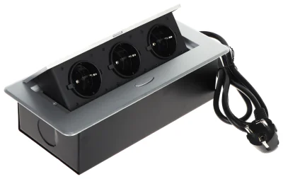 Prelungitor pentru mobilier DELTA POWER FPS-3S/CABLE, 3 prize