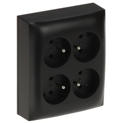 Priză cvadruplă aparentă KONTAKT SIMON ACGZN4/49, seria Aquaclick, 250 V, 16 A