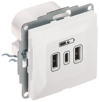 Priză de încărcare USB Elektro-Plast SANTRA/4108-10/EPN, 5 V DC / 3,4 A