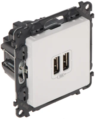 Priză de încărcare USB LEGRAND LE-753112, seria Valena Life, 2 porturi USB, 2,4 A / 5 V