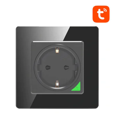 Priză de perete Avatto N-WOT10-EU-B TUYA WiFi (negru)