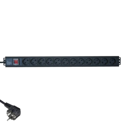 Priza de rack cu montare verticala, PDU 12 posturi Schuko, Xcab "Xcab-1219"