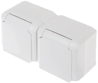 Priză dublă aparentă LEGRAND LE-782377, seria Forix, 230 V, 16 A, IP44