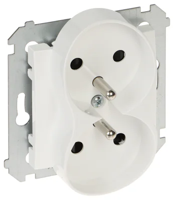 Priză dublă KONTAKT SIMON DGZ2MZ.01/11-SIMON54, 250 V, 16 A