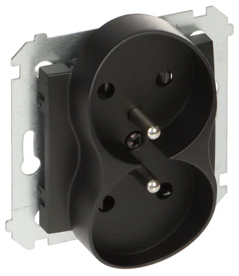 Priză dublă KONTAKT SIMON DGZ2MZ.01/49-SIMON54, 250 V, 16 A