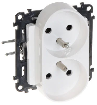 Priză dublă LEGRAND LE-753190, seria Valena Life, 230 V, 16 A