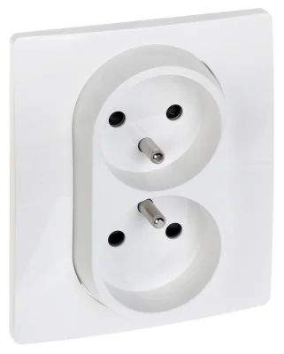 Priză dublă LEGRAND LE-764541, seria Niloe, 230 V, 16 A