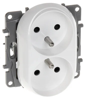 Priză dublă LEGRAND LE-764542, seria Niloe, 230 V, 16 A