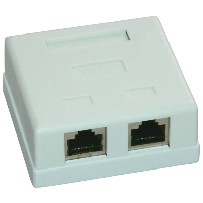 Priza FTP dubla aplicata cat.6 - EMTEX, "EMT-FTP6-2P-PT"