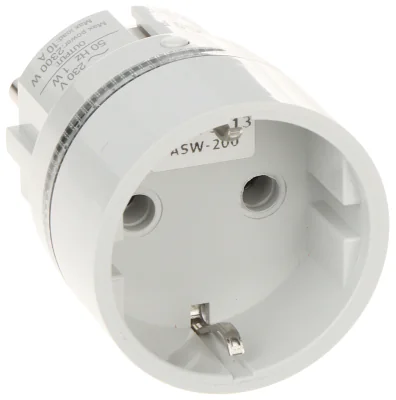 Priză inteligentă Wi-Fi SATEL ASW-200-F-W, 230 V AC, sarcină max. 2300 W