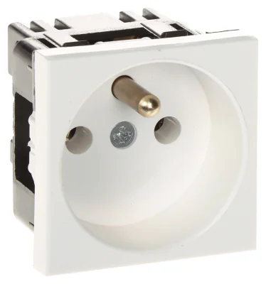 Priză simplă STASIŃSKI GN-230-1P/LS, sistem 45, 230 V