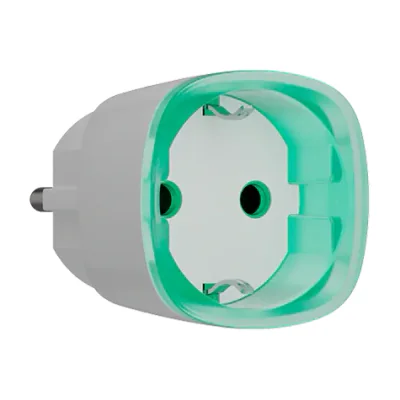 Priza smart wireless Ajax Socket WH, alb-AJAX 2.5 kW, indicator consum LED, 1000 m; Releu electromagnetic; Indicator de sarcina; Comunicare bidirectional; Frecventa: 868.0 - 868.6 MHz; Distanta wireless: pana la 1000 m (spatiu deschis); Putere RF: au