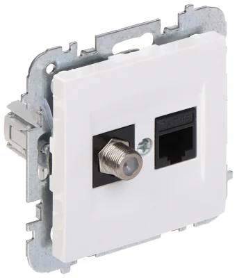 Priză terminală F + RJ-45 Elektro-Plast SANTRA/4190-10/EPN, încastrată