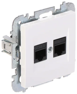 Priză terminală RJ-45 dublă Elektro-Plast SANTRA/4149-10/EPN, 2 x RJ-45 UTP