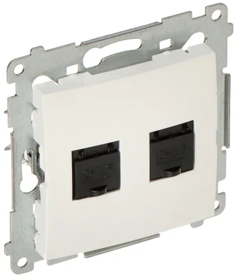 Priză terminală RJ-45 dublă KONTAKT SIMON D62.01/11-SIMON54, 2 x RJ-45 UTP cat. 6