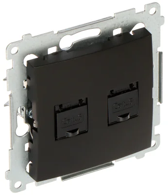 Priză terminală RJ-45 dublă KONTAKT SIMON D62.01/49-SIMON54, 2 x RJ-45 UTP cat. 6