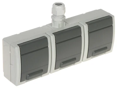 Priză triplă aparentă Elektro-Plast AQUANT-G3/EPN, 230 V AC, 16 A, IP65
