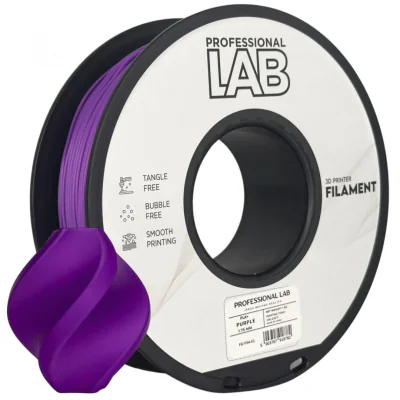 PROF. LAB 3D FILAMENT 1KG PLA+ Purple, Diametru: 1.75mm, Greutate: 1kg, Temperatura duza: 200C – 220C, temperatura platforma printare: 50C – 60C, culoare: Negru, PLA+ este o versiune revizuita a PLA standard, mai durabil, mai putin casant, rezistenta