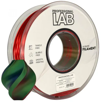 PROF. LAB 3D FILAMENT 1KG PLA Tri-Color SILK ROYAL BLOSSOM, Diametru: 1.75mm, Greutate: 1kg, temperatura duza: 200C – 230C, Temperatura platforma: 40C – 60C.