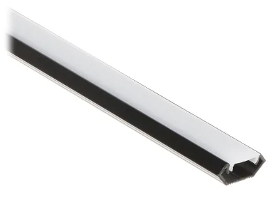 Profil cu capac pentru benzi LED MW Lighting PR-LED/CB/2M, montaj în colț, negru