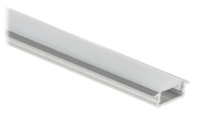 Profil cu capac pentru benzi LED MW Lighting PR-LED/RA/2M, 2 m, montaj îngropat, argintiu