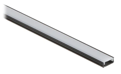 Profil cu capac pentru benzi LED MW Lighting PR-LED/SB/2M, montaj aparent, negru
