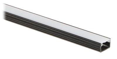 Profil cu capac pentru benzi LED MW Lighting PR-LED/SB2/2M, montaj aparent, negru