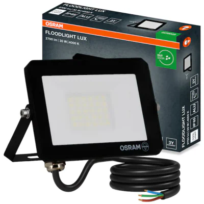 Proiector LED Osram LUX, 30W, 220-240V, 2700 lm, lumina neutra (4000K), IP65, Negru