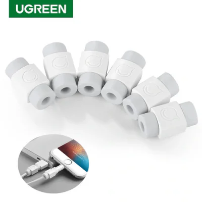 PROTECTIE CABLU alimentare Ugreen, "LP127" compatibil cu majoritatea cablurilor din PVC pentru alimentare smartphone, contine 6 bucati, alb, "40705" - 6957303847051