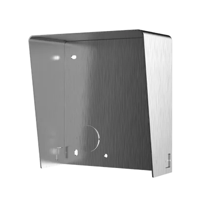 Protectie ploaie pentru un modul de videointerfon modular Hikvision DS- KABD8003-RS1/S, material otel inoxidabil, montaj aplicat, dimensiuni: 116.4 × 122 × 58 mm, greutate: 298.9 g