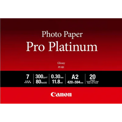 Canon Pro Platinum Photo Paper A2 (20 Sheets) PT101A2