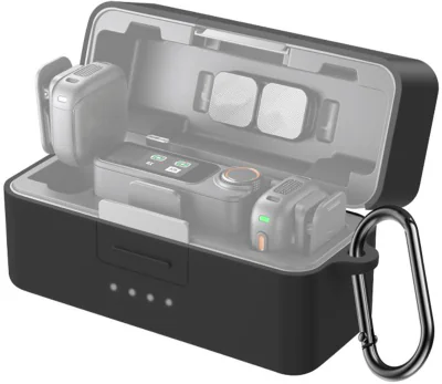 PULUZ Carcasă de încărcare din silicon cu capac de protecție pentru DJI Mic 3 (negru)