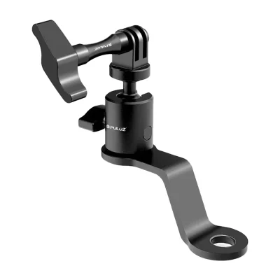 PULUZ Suport de cameră pentru oglinda motocicletei din aluminiu (negru)