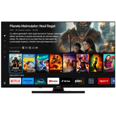 QLED TV HORIZON SMART 43HQ8560U/D, 43" D-LED, 4K Ultra HD, DVB-S2/T2/C, CME 800Hz, TiVo, Contrast 3000:1, 250 cd/m2, 1x CI+, 3x HDMI (v2.1), 2x USB(v2.0), 1x Optic, 1x AUX, 1x LAN(RJ45), USB Player (AVI,MKV, H.265/HEVC, JPEG), HDR10, Dolby Vision + D