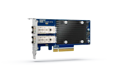 QNAP QXG-10G2T-X710 Two Port 10GbE Network Card with SR-IOV and iSCSI, Block-Based and Supports Multiple Virtual Disk Modes