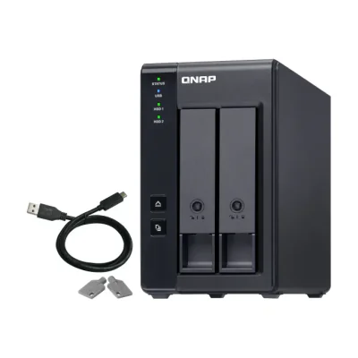 QNAP TR-002, HDD/SSD enclosure, 2.5/3.5", Serial ATA II, Serial ATA III, 6 Gbit/s, Hot-swap, Black