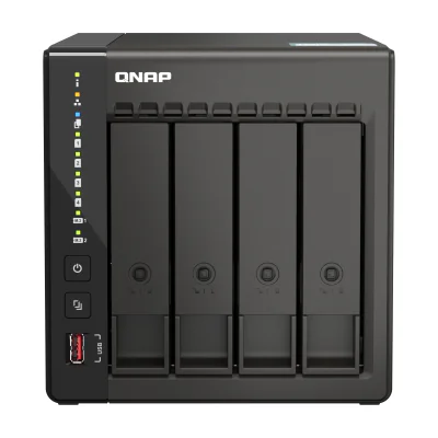 QNAP TS-453E, NAS, Tower, Intel® Celeron®, J6412, 8 GB, 0 TB