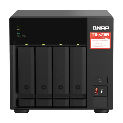 QNAP TS-473A, NAS, Tower, Ryzen Embedded, V1500B, 8 GB, DDR4