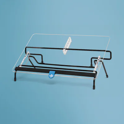 R-Go Tools Document holder R-Go Flex Read, ergonomic, with soft foam wrist rest, transparent acrylic, A3, Acrylic, Steel, 5 kg, Transparent, 465 mm, 320 mm