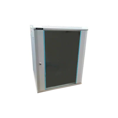 Rack 12U 600x450, dezasamblat, montare pe perete, usa din sticla, panouri laterale detasabile si securizate, culoare gri RAL 7035, DATEUP
