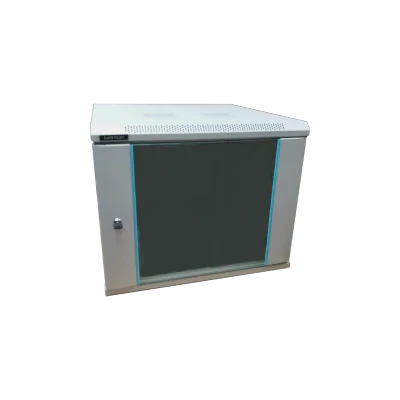 Rack 4U 600x450, dezasamblat, montare pe perete, usa din sticla, panouri laterale detasabile si securizate, culoare gri RAL 7035, DATEUP "MP.6404.9000"