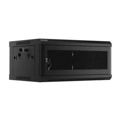 Rack de perete Lanberg 19", 4U, 600x450 mm, ușă perforată, negru