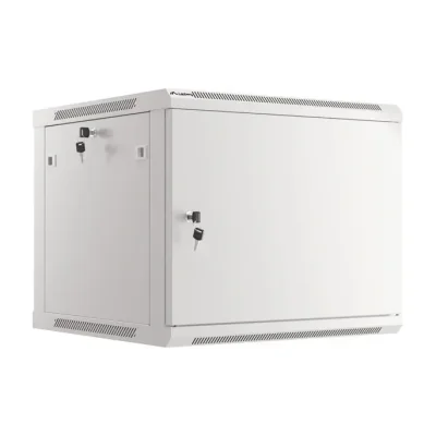 Rack de perete Lanberg 19" 9U, 600x600 mm, ușă metalică, gri