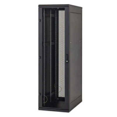 Rack de podea 19 Triton 22U 800x1000mm usa fata metal perforat panouri laterale/spate detasabile sectiuni pentru ventilatie activa, sectiuniacces cabluri sus/jos/spate, picioare reglabile IP20 negru