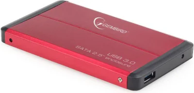 GEMBIRD EE2-U3S-2-R HDD/SSD enclosure for 2.5 SATA - USB 3.0 Aluminium Red
