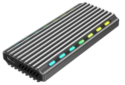 GEMBIRD EE2280-U3C-03 USB 3.1 enclosure for M.2 NVMe drives backlighted aluminum