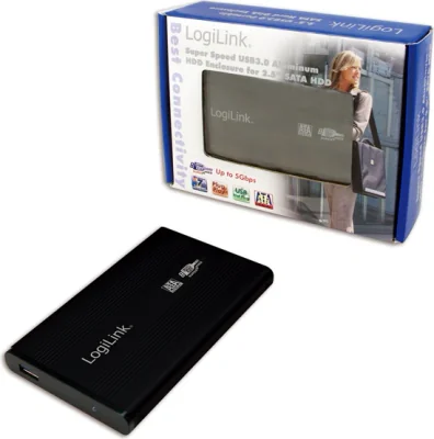 RACK extern LOGILINK, pt HDD/SSD, 2.5 inch, S-ATA, interfata PC USB 3.0, aluminiu, negru, "UA0106"