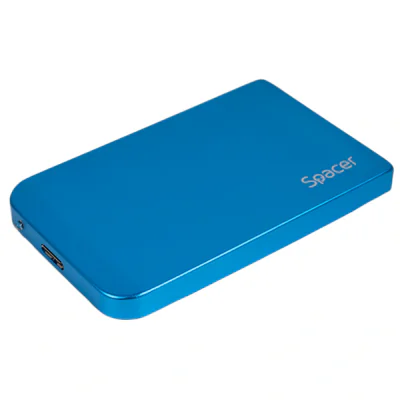 RACK extern SPACER, pt HDD/SSD, 2.5 inch, SATA, interfata PC USB 3.0, Husa piele sintetitca, aluminiu, negru